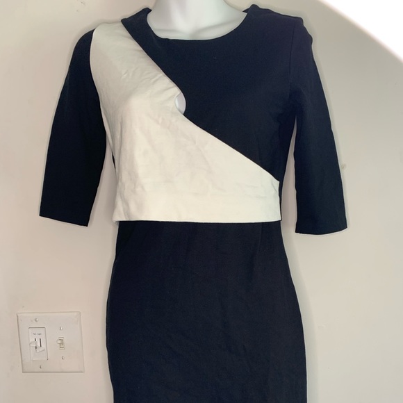 Dkny Dresses & Skirts - Knee-length black & white DKNY dress